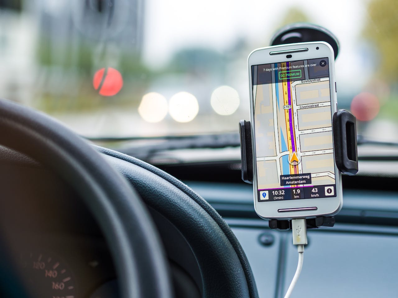 Navigatie mobiel in auto
